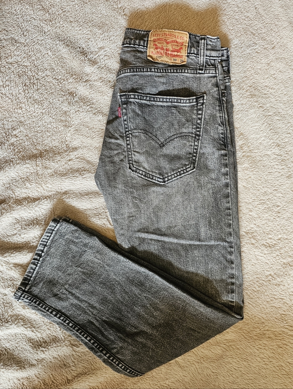 Levi's 502 Jeans Men's Gray Straight Leg Jeans Size 30×30